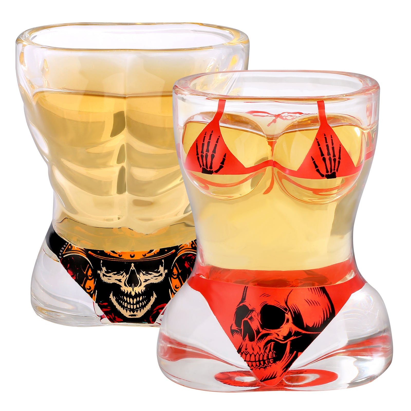 Skeleton Style Red Bikini Wine Glass Cup